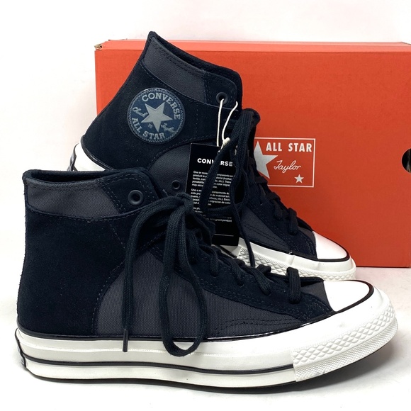 Converse Chuck 70 High Women's Shoes Suede Canvas Black Sneakers Casual A01785C - Picture 1 of 10
